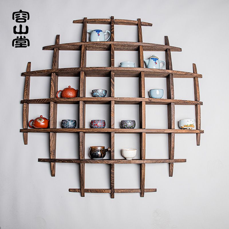 【汀和大福】「純手工匠製」傳統榫卯工藝桐木製作 防潮抗菌 復古多格壁掛式博古架 【汀和大福】「純手工匠製」傳統榫卯工藝桐木製作 防潮抗菌 復古多格壁掛式博古架