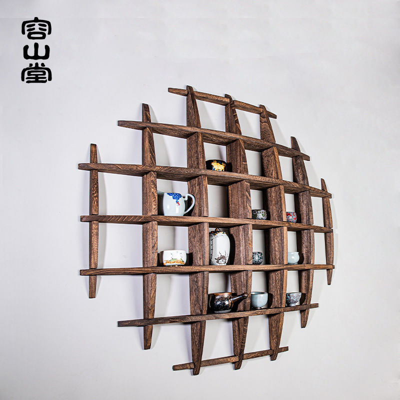 【汀和大福】「純手工匠製」傳統榫卯工藝桐木製作 防潮抗菌 復古多格壁掛式博古架 【汀和大福】「純手工匠製」傳統榫卯工藝桐木製作 防潮抗菌 復古多格壁掛式博古架